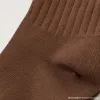 Fashionable and casual brown vertical striped short socks, comfortable, breathable and versatile sports socks for both men and women Application Scenario